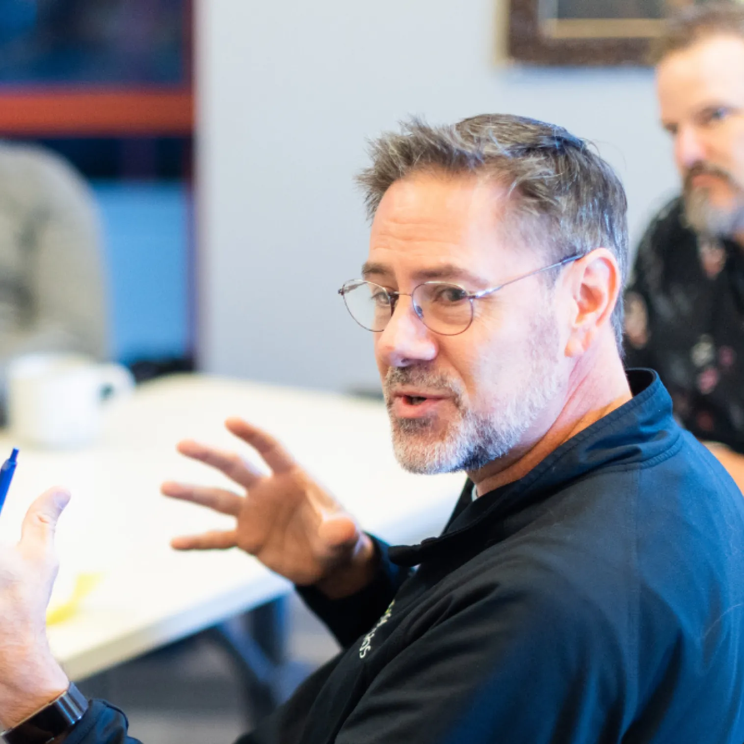 1904labs hiring manager speaking during an interview debrief