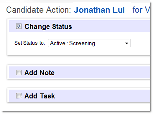 update candidate status