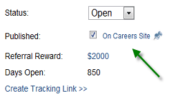 publish tracking link