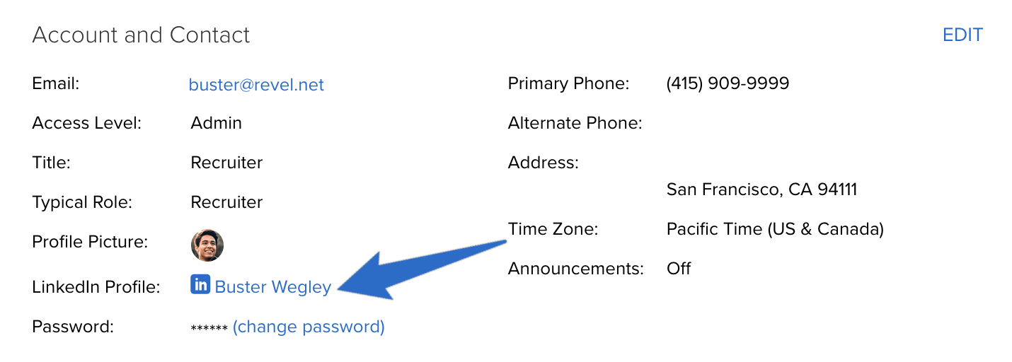 linkedin profile email links