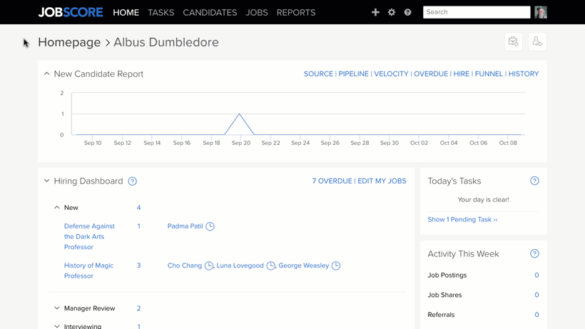 Animated gif of review candidates with full resumes