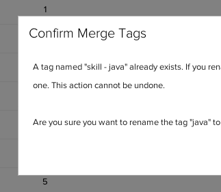 drop down list of tags