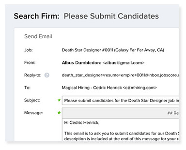 layout to recruit candidate