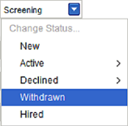 Candidates withdrawn status